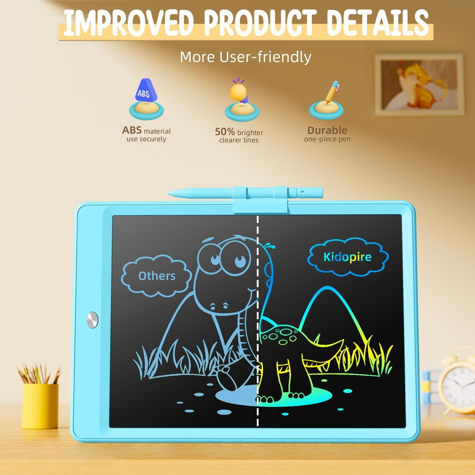 Comvin 2 Pack LCD Writing Tablet for Kids, 8.5 Inch Colorful Drawing Tablet Drawing Pad Electronic Doodle Board, Educational Learning Toys Birthday Gifts for Boys Girls Age 3 4 5 6 7 8