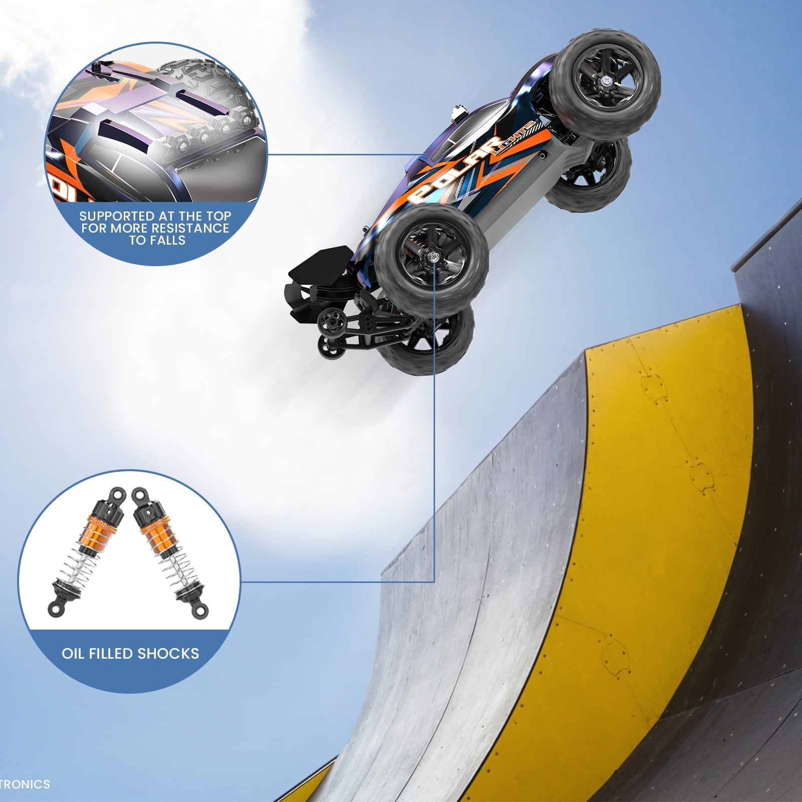 AUOSHI 1:14 Fast RC Toy Car,40+MPH Remote Control Off-Road Truck with Full Metal Drivetrain, 4WD All-Terrain, 2 Batteries, 70 Min Runtime, LED Lights, Waterproof – Great Gift for Kids, Teens & Adults