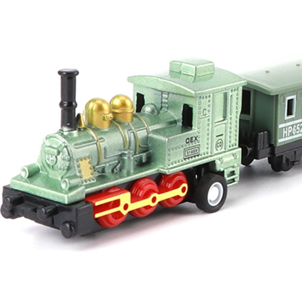 4 Sets Mini Trains Toy Pull Back Steam Trains Model Set Assorted Styles for Children Christmas Gift Birthday Gift For 3-6 Year Old