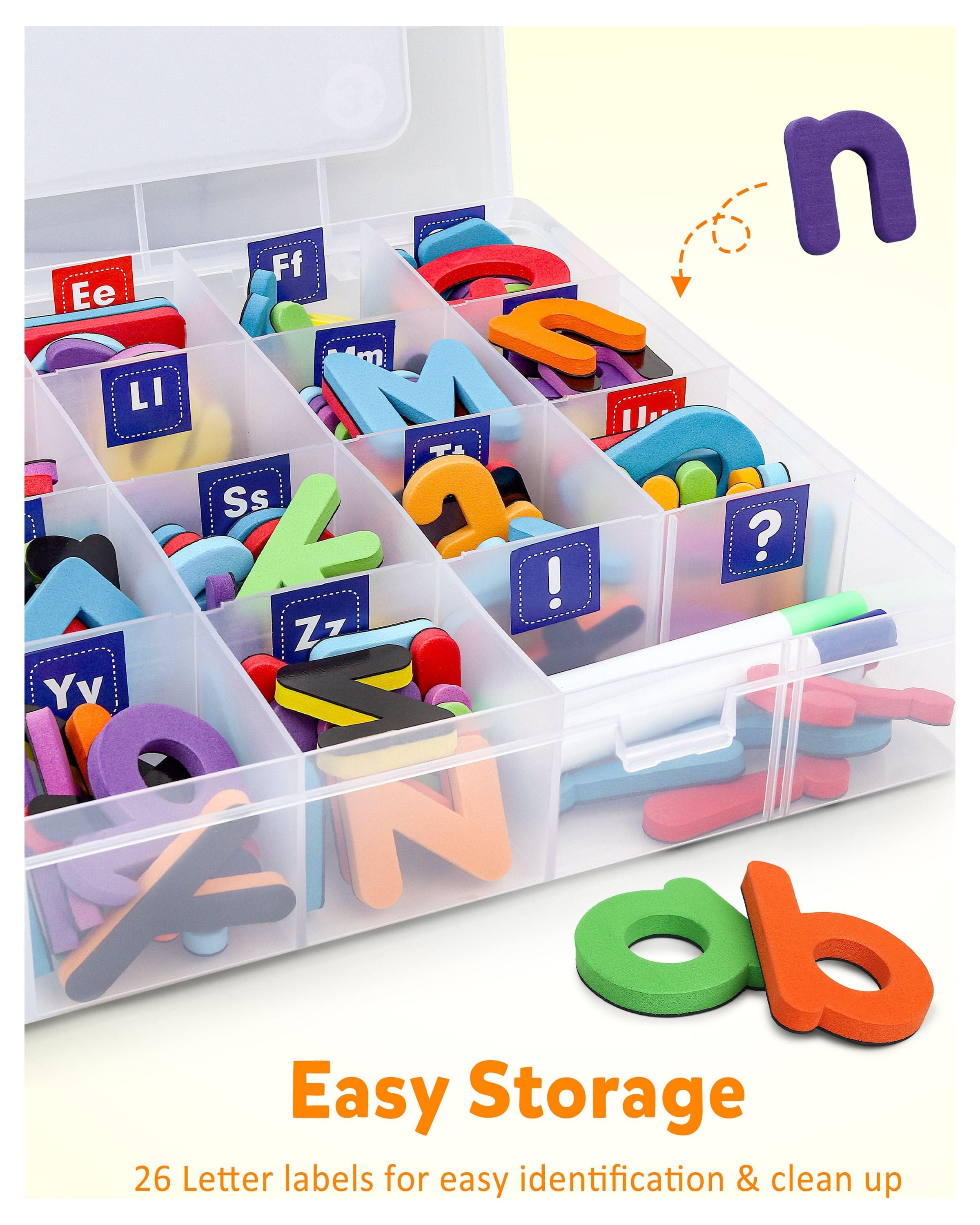 Coogam Magnet Letters Sets for 3 Years Old- 234 Pcs Alphabet with Magnetic Board Pen and Box