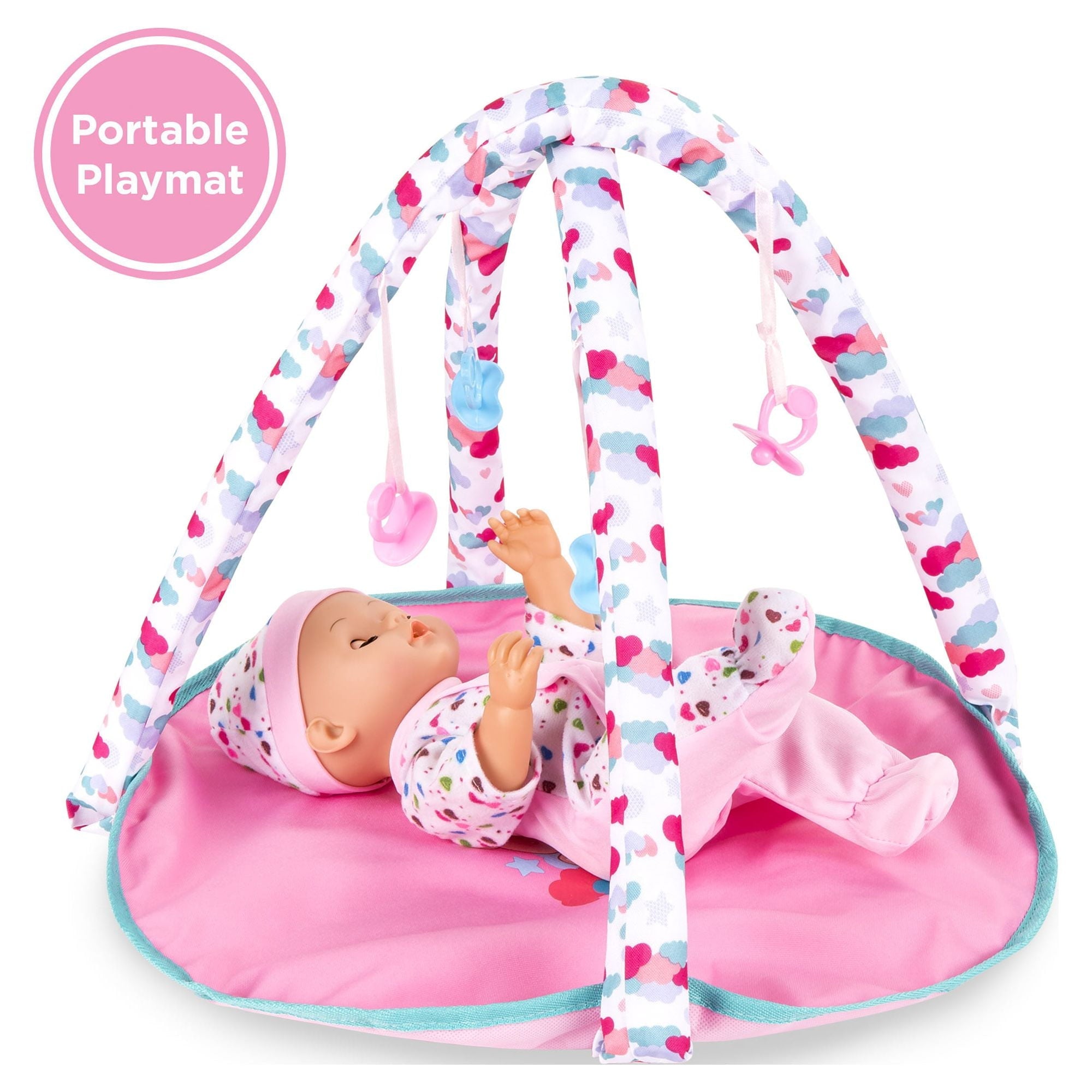 Best Choice Products Kids 15-Piece 13.5in Newborn Baby Doll Nursery Role Play Playset w/ Stroller, Cot, Bag, Accessories