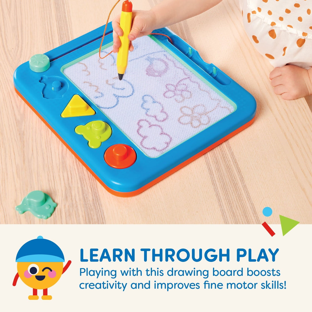 Battat Easy-Doodle Magnetic Drawing Plastic Board with Color Reveal, Toddler and Preschool Toys