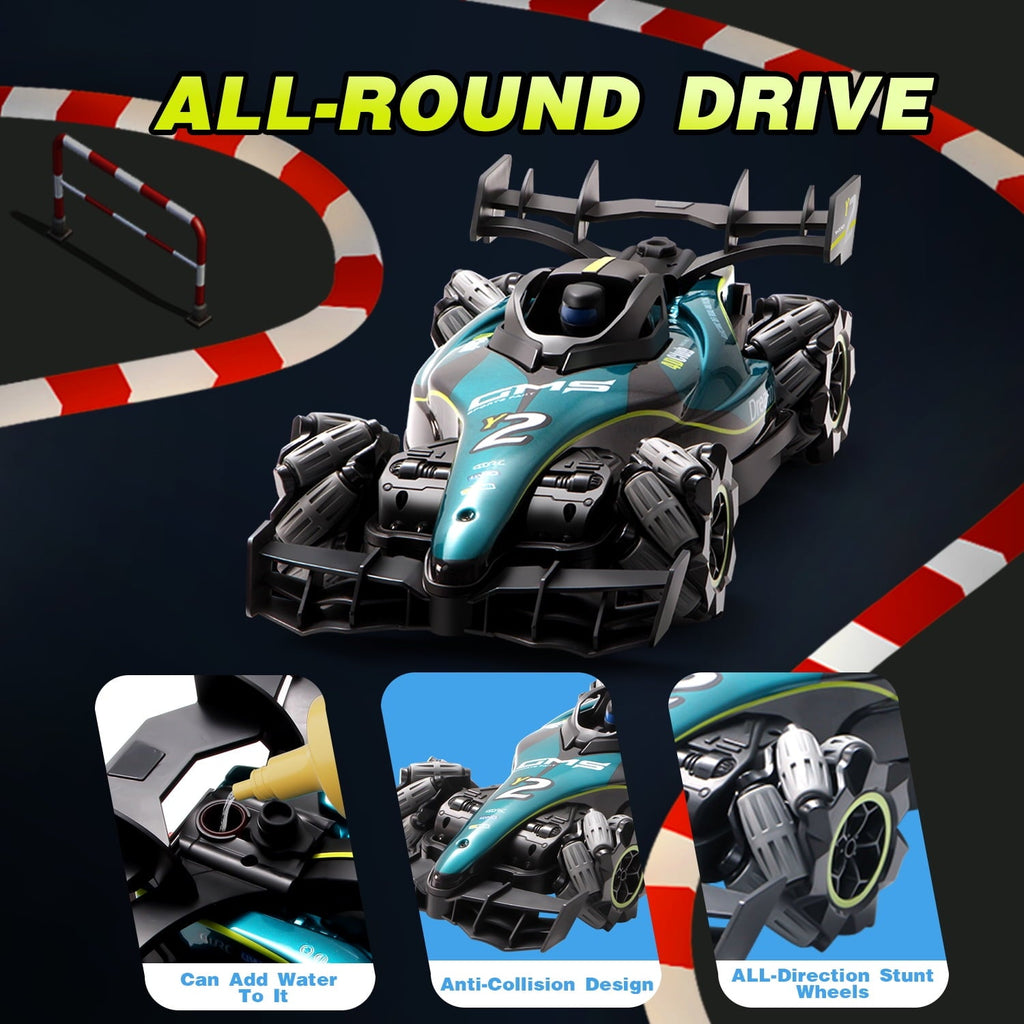4DRC RC Racing Car, 1:12 4WD Toy Cars Buggy 2.4Ghz High Speed Remote Control Car Drift Car, Sideways Driving, with Watch Control.for Boys & Gift for Kids Blue