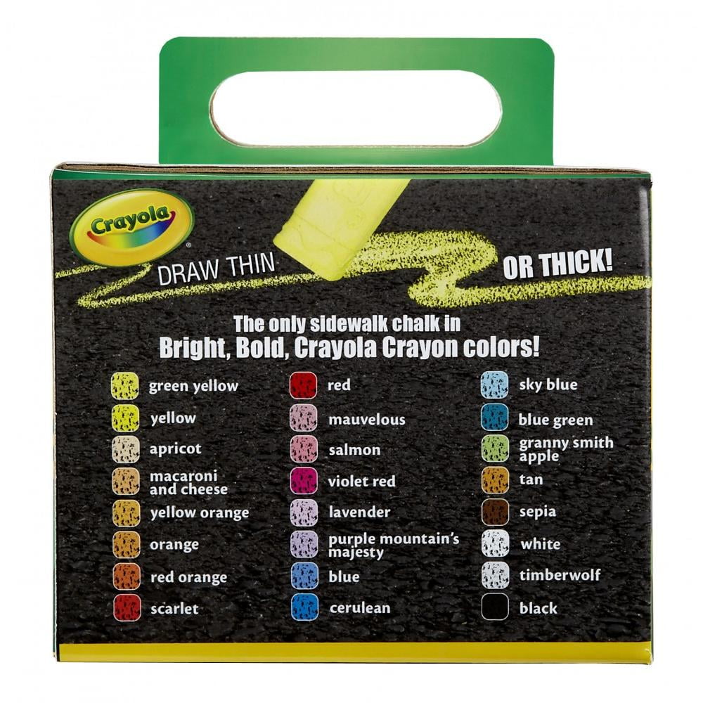 Crayola Washable Sidewalk Chalk, 24 Ct, Outdoor Toys, Summer Activities for Kids, Arts and Crafts, Gifts for Kids, Ages 4, 5, 6, 7