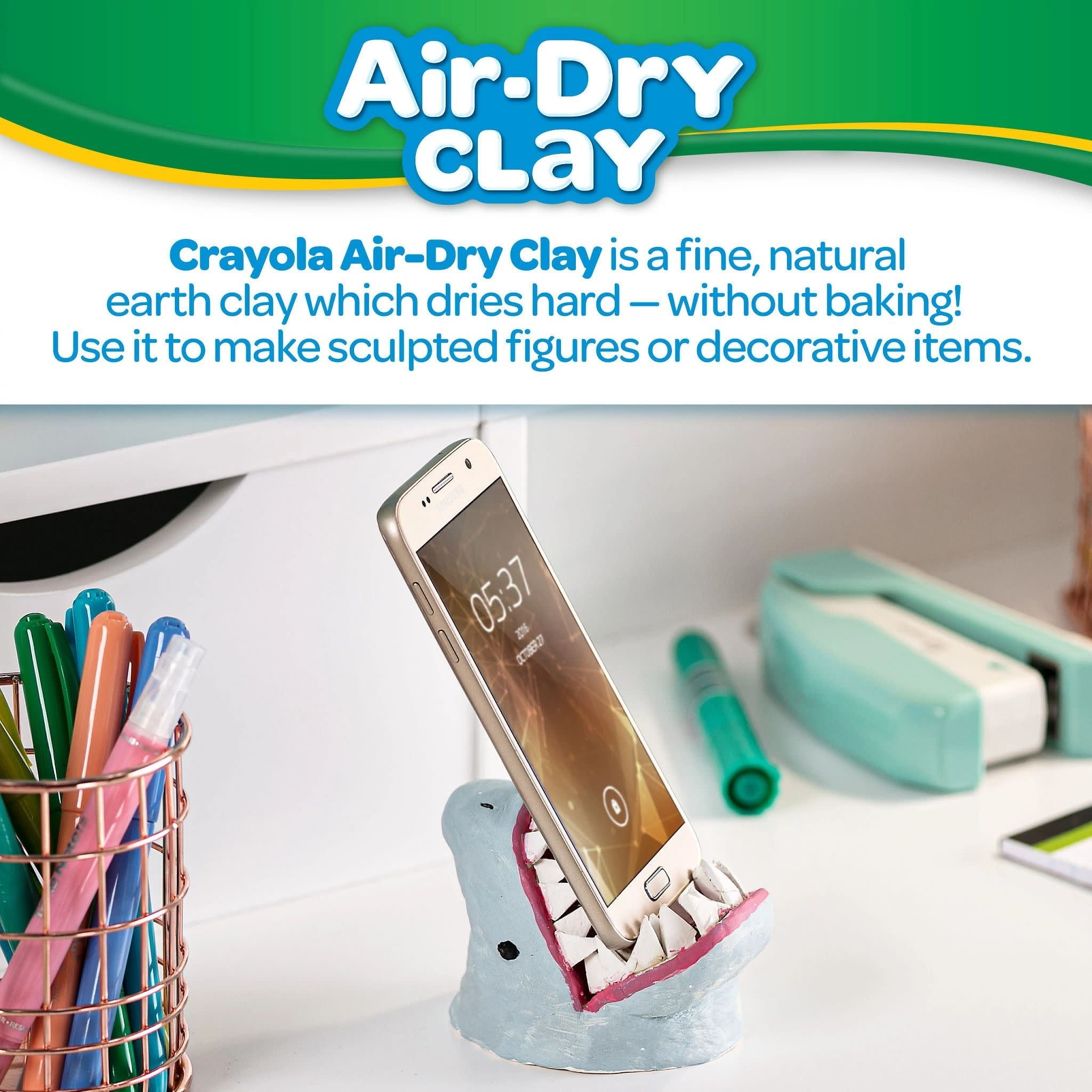 Crayola Air Dry Clay Bucket, White, Clay for Kids, Arts & Crafts, School Supplies, Teacher Supplies