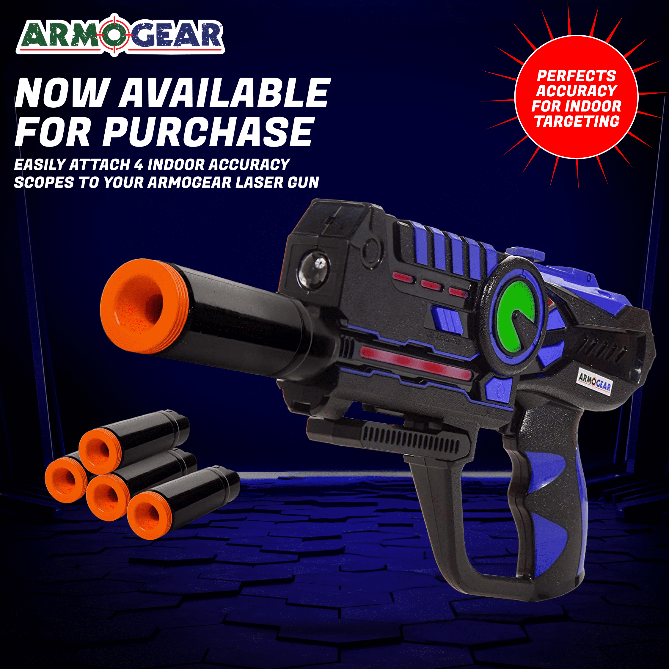 ArmoGear Infrared Laser Tag Set with Guns and Vests, Mega Pack Set of 4