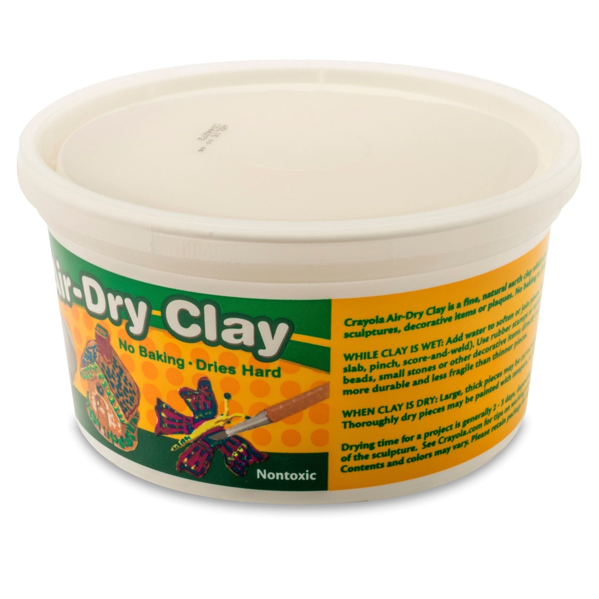 Crayola Air Dry Clay Bucket, White, Clay for Kids, Arts & Crafts, School Supplies, Teacher Supplies