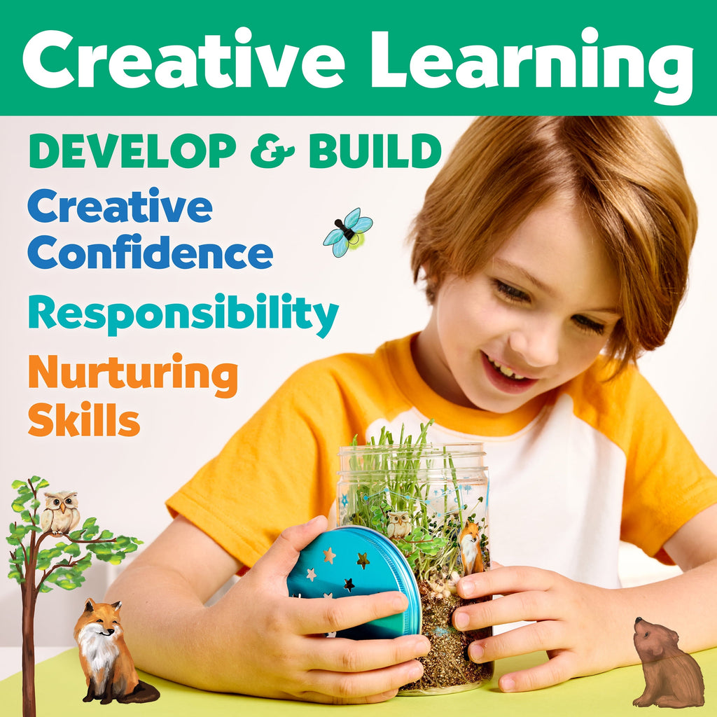 Creativity for Kids Grow 'N Glow Capybara Terrarium Kit for Kids - Educational Science Kits Ages 6-8+, Kids Gifts for Boys and Girls, Craft and STEM Projects
