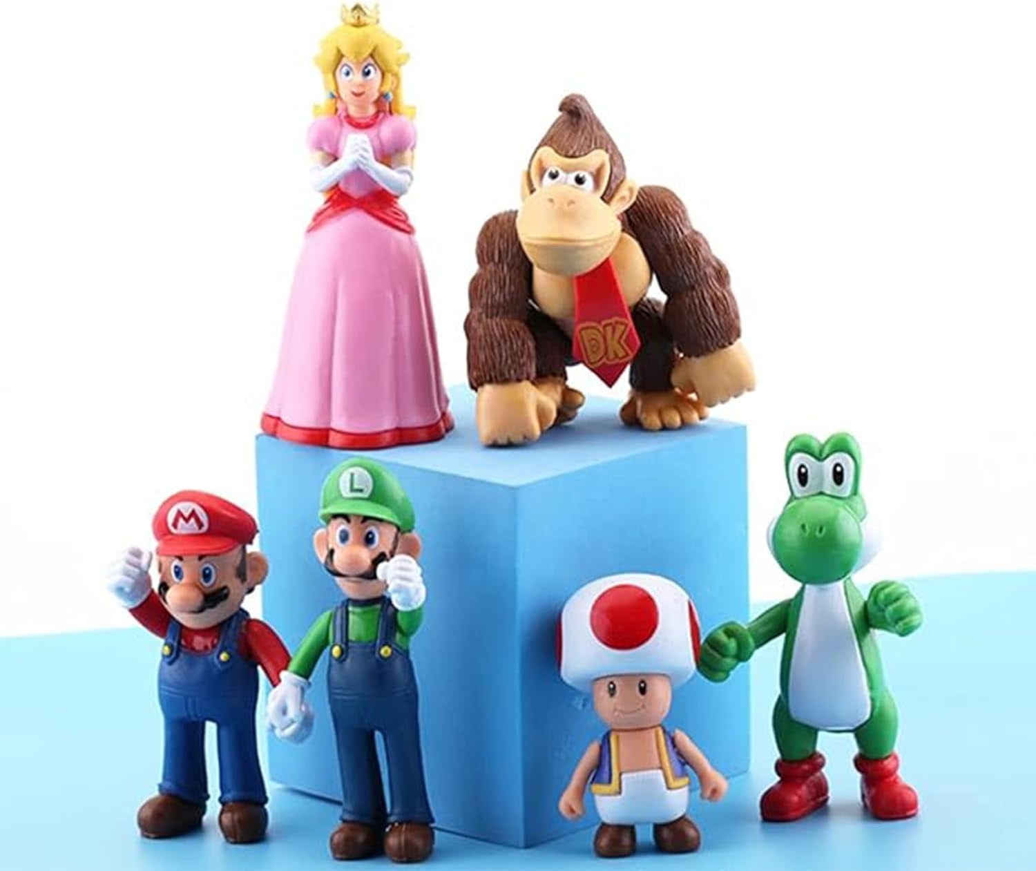 6 Pcs Mini Mario Toys - Mario Toys Action Figures, Mario Brothers Figures Collection Playset, 1.2 "- 2.4 " Tall
