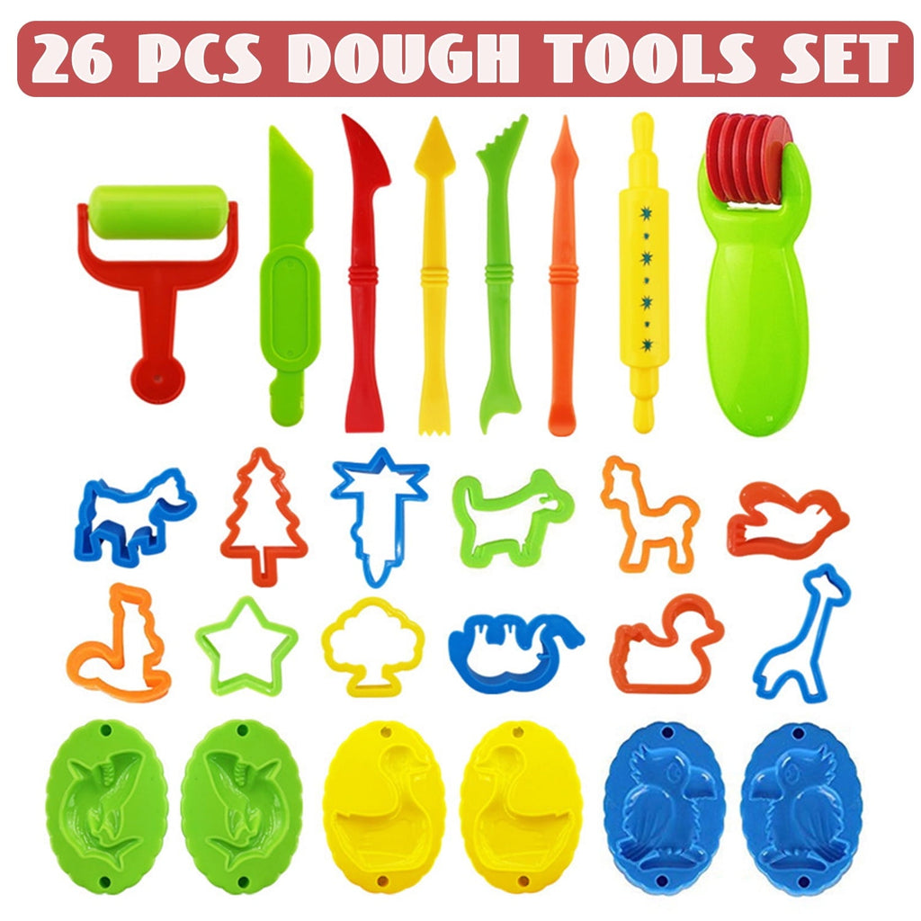 39 Pcs Play Dough Pack, Dinosaur Color Dough Toys, Playdough Pack Sets Clay Toys for Girls Boys 3-6 Years